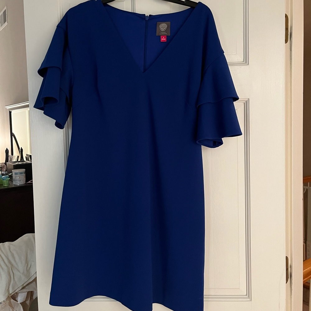Vince Camuto royal blue dress.